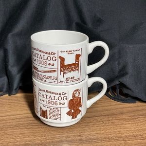 Vintage Sears, Roebuck & Co. Catalog 1906 fun mugs set of 2 made in the USA
